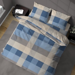 motiv posteljnine - SCOTLAND MODRA